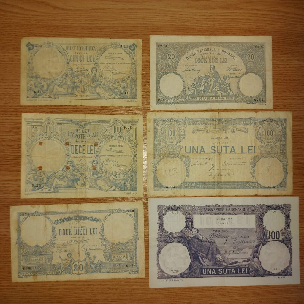 Bancnote vechi, colecționar, piese deținute.